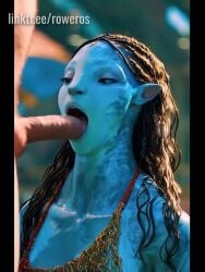 ai_generated alien_girl avatar avatar:_the_way_of_water blowjob deepthroat na'vi navi rower tagme tsireya video