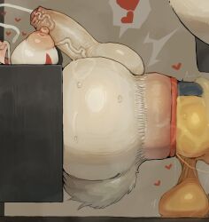 anal anal_sex anthro biped bipes blush duo erection fur gay gay_male generation_2_pokemon generation_3_pokemon genitals heart_symbol male male/male male_penetrated male_penetrating male_penetrating_male nintendo open_mouth penetration penile penile_penetration penis pokemon pokemon_(species) red_body red_fur sex side_view speech_bubble syuro tan_body tan_fur typhlosion white_body white_fur why? yaoi zangoose