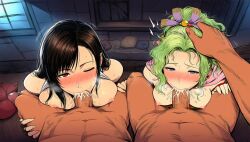 2boys2girls 2d ai_assisted ai_generated anime anime_style areolae aroused bare_breasts bedroom blowjob blush breasts breasts_exposed climax cock cum cum_drip cum_in_mouth dick ejaculation erection execro female final_fantasy final_fantasy_vi final_fantasy_vii hi_res highres indoors inn irrumatio kneeling male male_orgasm male_pov naked naked_female night nipples novelai nude nude_female on_knees orgasm penis penis_in_mouth pink_nipples pleasure pleasured pov projectile_cum service square_enix sucking sucking_penis terra_branford tifa_lockhart uncensored upper_body veiny_penis