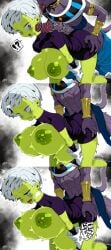 1boy 1girls alien alien_girl alien_humanoid ass bajou_takurou beerus big_ass big_breasts big_penis boobs breasts cheelai chest cumflated_belly cumflation dragon_ball dragon_ball_super dragon_ball_z female god_of_destruction gonzalo_costa green_body green_skin huge_ass huge_breasts huge_cock male male/female nipples penis penis_awe purple_body purple_skin sex sex_from_behind tagme vajo