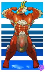 animate_inanimate bulge flexing king_of_red_lions male male_only muscles solo the_legend_of_zelda the_purple_wolf_guy wet wet_underwear wind_waker wood wooden_body