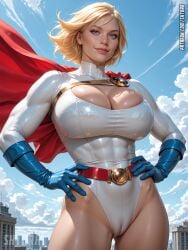 ai_generated alien alien_girl ass big_ass big_breasts breasts dc dc_comics female karen_starr karen_starr kryptonian large_breasts power_girl shtora superman_(series) thick_thighs