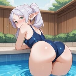 2d ai_generated cartoon cartoony cute elf elf_ears elf_female frieren frieren_beyond_journey's_end needmymommy western_art