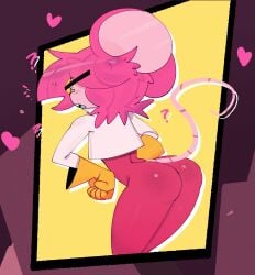 anthro ass ass back back_view bubble_butt goommymuffin looking_back mammal muffin_(goommymuffin) murid rodent solo_anthro solo_female twitter_username
