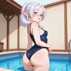 2d ai_generated cartoon cartoony cute elf elf_ears elf_female frieren frieren_beyond_journey's_end needmymommy western_art