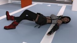3d confrontation daz_studio faceoff final_fantasy_vii final_fantasy_vii_rebirth final_fantasy_vii_remake knocked_out limp niteshade99 sleeping tifa_lockhart unconscious