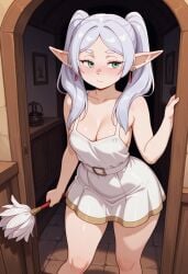 2d ai_generated cartoon cartoony cute elf elf_ears elf_female frieren frieren_beyond_journey's_end needmymommy sousou_no_frieren western_art