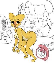 2018 anthro ass balls bondage bound breasts butt_jolokia collar cum cum_in_pussy cum_in_uterus cum_inside cutaway duo feline female female_focus from_behind_position impregnation internal katia_managan khajiit leash male male_penetrating mammal muscular muscular_male nipples nude ovum penetration penis prequel sex solo_focus sperm_cell straight sweat the_elder_scrolls uterus vaginal_penetration vein veiny_penis video_games