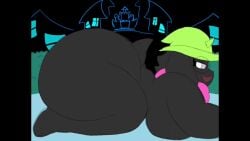 big_ass big_breasts black_body breasts deltarune female female_only furry furry_female goat quincem ralsei ralsei_with_black_fur rule_63 scarf tagme text thick_thighs video video_games wizard_hat