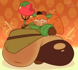 1girls belly carrot carrot_cookie cookie_run eating farmer fat female lifelinelemons obese obese_female tagme weight_gain