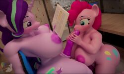 2futas 3d 3d_(artwork) 3d_animation 4k 4k_resolution ahe_gao anal anal_insertion anal_sex animal_genitalia animal_penis ass balls big_ass big_balls big_breasts blowjob blush book breasts chair completely_nude completely_nude_futa cum cum_in_ass cum_inside deep_penetration deepthroat fellatio furry furry_futa futa/futa futa_on_futa futa_only futanari grabbing_penis horse_penis horsecock huge_ass huge_breasts huge_cock huge_testicles intersex lying moaning moaning_in_pleasure multiple_futa my_little_pony my_little_pony_friendship_is_magic nipples nude nude_futa on_chair open_book open_mouth oral oral_sex penis penis_grab pink_body pink_hair pink_skin pinkie_pie_(mlp) pony ponytail purple_body purple_skin sex sex_from_behind sitting sitting_on_chair smile smiling sound starlight_glimmer tail testicles tomix tongue tongue_out vein veins veiny veiny_penis video