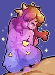 1boy closed_eyes cum cum_inside ejaculation enjoying enjoying_sex erection female female heart heart_symbol kalia3see male monster_girl naked nude penis pussy see-through_body simple_background slime slime_(terraria) slime_girl vagina vaginal_penetration