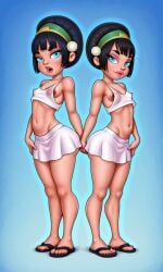 ai_generated avatar_the_last_airbender big_ass breasts erect_nipples female nipples seagege seductive stable_diffusion tagme toph_bei_fong