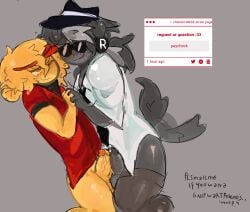 blush chance_(forsaken) elliot_(forsaken) forsaken_(roblox) precum puddng rubbing rubbing_penis