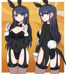 1girls arisha_san(cosplay) breasts bunny_ears bunnysuit cleavage female female_focus female_only hyyun hyyun_ho kitagawa_marin large_breasts light-skinned_female light_skin looking_at_viewer solo sono_bisque_doll_wa_koi_wo_suru thighhighs thighs