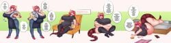 1girls chubby chubby_female dragon_girl dragon_tail english_text female growth_sequence horns ilulu_(dragon_maid) miss_kobayashi's_dragon_maid overweight overweight_female sauteedloin weight_gain weight_gain_sequence