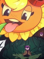 1girls anthro anthrofied ass belly belly_bulge breasts digestion fat female female_pred flora_fauna mukaxslivka plant plant_girl plant_humanoid plantie plants_vs._zombies plants_vs_zombies popcap_games pred pussy solar_flare_(pvz) sunflower_(pvz) vore vore_belly
