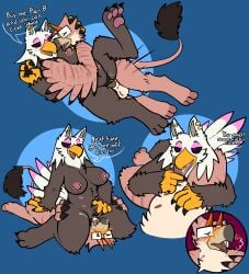 accipitrid accipitriform after_sex animal_genitalia animal_vulva anthro avian balls beak belly belly_nipples bird blush bodily_fluids buteo canine_genitalia canine_pussy_on_anthro canine_vulva chickenhawk cum cum_in_vagina cum_inside cum_on_face cum_on_tongue dialogue duo eagle ear_piercing english_text erection feathers felching female female_penetrated genital_fluids genital_piercing genitals gryphon hi_res https://www.furaffinity.net/view/61038955/ male male/female male_penetrating male_penetrating_female mammal mythological_avian mythological_creature mythology nipple_piercing nipples nude oral penetration penile penis piercing pussy red-tailed_hawk sex slightly_chubby text tongue tongue_piercing trout_(artist) trout_(character) vaginal_penetration vulva vulva_piercing