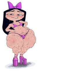 high_heels hyper hyper_thighs isabella_garcia-shapiro peppyrobo phineas_and_ferb platform_heels precum shaved_crotch solo solo_female solo_focus sweat sweating sweaty sweaty_body tagme