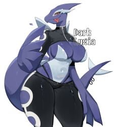 1girls :p anthro big_breasts big_thighs clothed clothing female female_only generation_2_pokemon heart hi_res legendary_pokemon looking_at_viewer lugia narrowed_eyes nintendo pokemon pokemon_(species) pokemon_xd red_eyes shadow_lugia smiling smiling_at_viewer solo tail thick_thighs thong_straps toge77789 togetoge voluptuous white_background wide_hips