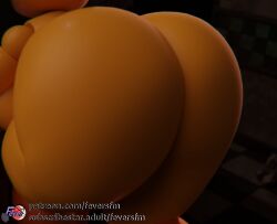 1girls 3d 3d_(artwork) animatronic ass ass_focus big_ass big_breasts breasts bubble_ass bubble_butt female feversfm five_nights_at_freddy's fnaf furry solo tagme toy_chica_(fnaf) toy_chica_(love_taste)