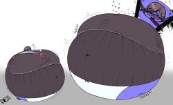 1girls belly belly_expansion belly_inflation blue_body blue_skin blue_skinned_female blueberry_inflation body_inflation danganronpa danganronpa:_trigger_happy_havoc female female_only fukawa_touko genocider_shou inflation inflation_sequence navel navel_visible_through_clothes round_body sequence solo solo_female spike_chunsoft stretched_clothing sugarrollart sunken_head sunken_limbs