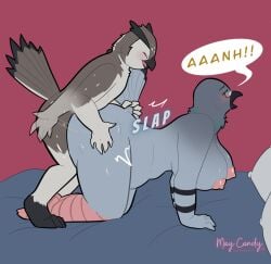 2023 ahe_gao all_fours angie_baker anthro ass ass_grab avian bed big_breasts bird black_outline blush body_swap breasts butt_grab butt_slap columbid comic curvy_figure dialogue digital_media_(artwork) duo eyewear feathers feet female furniture glasses hand_on_ass hand_on_butt hi_res jericho_russo looking_pleasured male male/female maybilecandy moan nipples nude nude_anthro nude_female nude_male on_bed outline overweight overweight_anthro overweight_female owl penetration pigeon pussy rule_63 sex signature simple_background slap slightly_chubby slightly_chubby_anthro slightly_chubby_female smile speech_bubble tail vaginal_penetration voluptuous wearing_glasses wide_hips