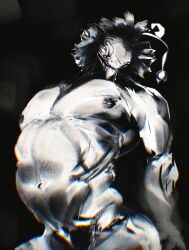 absurd_res anthro digital_media_(artwork) fin fish genitals hi_res intersex looking_at_viewer male maleherm marine monster nude open_mouth simple_background smile solo tongue tongue_out vulva yo_zee