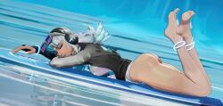 1girls ass ass_focus barefoot big_ass bubble_ass bubble_butt dat_ass feet female female_only foot_fetish luna_snow luna_snow_(cool_summer) luna_snow_(marvel_rivals) lying lying_down marvel marvel_rivals official_alternate_costume official_art screencap thick_thighs