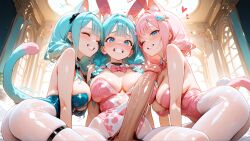 Two Tone Hair (Blueandpink) Rule 34 Image