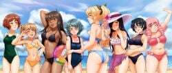 8girls amputee ass bandaged_arm bandaid beach beach_ball belly big_breasts bikini bikini_bottom bikini_top black_bikini black_bikini_bottom black_bikini_top black_bra black_hair black_panties black_swimsuit blonde_hair blue_bikini blue_bikini_bottom blue_bikini_top blue_bra blue_eyes blue_one-piece_swimsuit blue_panties blue_swimsuit blush bra breast_size_difference breasts brown_eyes brown_hair bruise bubble_butt clouds collarbone cyan_hair dark-skinned_female dark_skin draco9625 drill_hair facing_away female female_only flabby_belly floatie frilled_bikini frilled_swimsuit glasses green_eyes green_one-piece_swimsuit green_swimsuit hair_ribbon hakamichi_shizune hand_behind_head hand_on_arm hand_on_hat hand_on_hip hand_up hands_together hat height_difference highres hips holding_beach_ball ibarazaki_emi ikezawa_hanako katawa_shoujo large_ass large_breasts large_butt light-skinned_female light_skin lips long_hair looking_at_viewer looking_away looking_back_at_viewer medium_breasts medium_hair mikado_shiina miura_miki navel navel_visible_through_clothes no_arms nose one-piece_swimsuit open_mouth open_smile outdoors outside panties peace_sign pink_bikini pink_bikini_bottom pink_bikini_top pink_bra pink_hair pink_panties pink_swimsuit ponytail posing posing_for_picture posing_for_the_viewer purple_bikini purple_bikini_bottom purple_bikini_top purple_bra purple_eyes purple_panties purple_swimsuit satou_lilly scars shawl short_hair sidelocks slightly_chubby small_breasts smile smirk smug standing stomach sun_hat suzuki_suzu swimsuit tezuka_rin thighs twintails v v_sign waist yellow_bikini yellow_bikini_bottom yellow_bikini_top yellow_bra yellow_eyes yellow_panties yellow_swimsuit