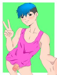 1boy axel(dhakx) braces dhakx dick femboy gay male penis player player_character