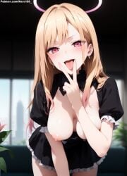 1girls 2d ai_generated areolae armpit asking_for_it asking_for_sex bangs bare_arms big_breasts blonde_hair breasts breasts_out chest cunnilingus_gesture curvy curvy_figure cute cute_face detailed earrings exposed_breasts eyelashes eyeshadow female female_only fit fit_female focus front_view hair hanging_breasts high_quality inviting inviting_to_sex kitagawa_marin large_breasts leaning_forward legs light-skinned_female light_skin lips lipstick long_hair looking_at_viewer maid maid_headdress maid_outfit maid_uniform makeup mascara nipples pale-skinned_female pale_skin perky_breasts piercing pink_eyes posing reverse_cowgirl_position seductive seductive_look skirt sono_bisque_doll_wa_koi_wo_suru spread_legs stable_diffusion tagme thighs thin_waist tits_out