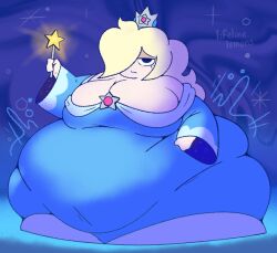 1girls bbw chubby chubby_female female mario_(series) platinum_blonde_hair princess_rosalina squishypsycho tagme