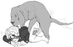 beastiality diamond_is_unbreakable gay jojo's_bizarre_adventure jojo_reference koichi's_dog koichi_hirose male male/male male_only