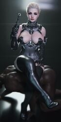 3d blender dark-skinned_male dark_skin femdom ines_(the_first_descendant) tagme the_first_descendant yazz_3d