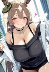 1girls ai_generated animal_ears anthropomorphization artist_request eyes female hair legs satono_diamond_(umamusume) skin tagme umamusume umamusume_pretty_derby young