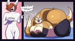 bailey_(dewwydartz) bbw big_ass big_breasts big_penis breasts bubble_butt cinderace cleavage dewwydarts dewwydartz female floatzel huge_ass huge_breasts huge_cock male overweight penis pokemon pokemon_(species) steve_(dewwydartz) thick_thighs wide_hips