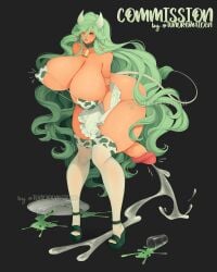 1futa accidental_cumshot accidental_erection ass ass_bigger_than_head breasts breasts_bigger_than_head cow_ears cow_print cum cumming female huge_cock hyper hyper_ass hyper_breasts hyper_penis long_hair male penis penis_longer_than_knee solo_futa tagme tundromaiden waitress