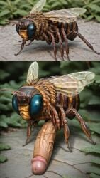 1boy 1insect absurdly_large_cock ai ai_generated animal_genitalia animal_penis antennae_(anatomy) balls bee big_penis bug bugs cock erection extremely_long_penis feral garden hanging_penis huge_cock humanoid_penis insect_penis insect_wings insectophilia insects male monster_cock penis penis_bigger_than_body photorealism photorealistic realistic sagging_balls solo solo_feral stinger stinger_penis unusual_anatomy veins veiny veiny_penis wings