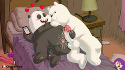 anus balls bed cartoon_network chacomics cum cum_in_ass cum_inside duo ice_bear lobozamora male mammal panda panda_(wbb) penis polar_bear ursine we_bare_bears yaoi