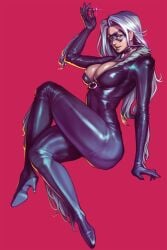 1girls 2023 big_breasts black_cat_(marvel) blue_eyes bodysuit breasts choker curvy curvy_body curvy_female curvy_figure digital_drawing_(artwork) digital_media_(artwork) felicia_hardy female female_only hips hourglass_figure light-skinned_female light_skin long_hair looking_at_viewer marvel marvel_comics mask masked masked_female mature mature_female pinup rim_jims ring skin_tight spider-man_(series) superheroine tagme tight_bodysuit tight_clothes tight_clothing voluptuous voluptuous_female waist white_fur white_hair zipper zipper_pull_tab