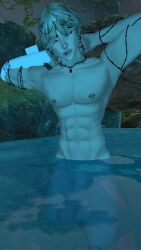 cock_out horny_male in_water looking_at_viewer male_only naked_male ready_to_fuck vrchat vrchat_avatar