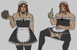 bulge crossdressing fear_and_hunger maid_uniform ragnvaldr xn0regiax