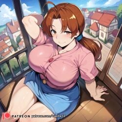 1girls ai_generated alternate_breast_size big_breasts breasts busty castle12 curvaceous curvy curvy_body curvy_female curvy_figure delia_ketchum_(pokemon) female huge_breasts large_breasts mommy pokemon sweat sweating sweaty sweaty_body sweaty_breasts thick_thighs thighs venus_body voluptuous