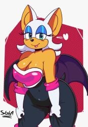 2d bodysuit breasts horny_female mobian mobian_(species) mobian_bat rouge_the_bat sega sg64 sonic_(series) sonic_adventure_2 sonic_the_hedgehog_(series) thighs