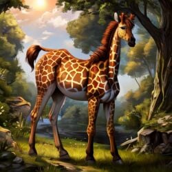 ai_generated animal dezgo_ai feral giraffe outdoors self_upload