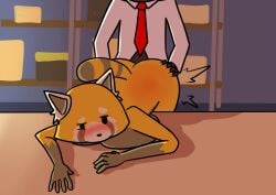 absurd_res aggressive_retsuko aggretsuko ailurid anthro ass big_breasts big_butt breasts canid canine confidentartist doggy_style duo female from_behind_position haida haida_(aggretsuko) heyena hi_res huge_breasts huge_butt male male/female mammal office red_panda retsuko sanrio sex tail