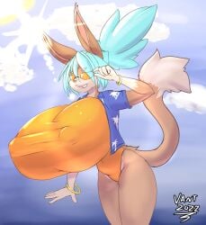 anthro anthro_only big_breasts breasts female female_only huge_breasts hyper_breasts large_breasts solo tight_clothing vantarts