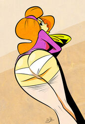 ass daphne_blake female hanna-barbera looking_back orange_hair panties scooby-doo solo themrock